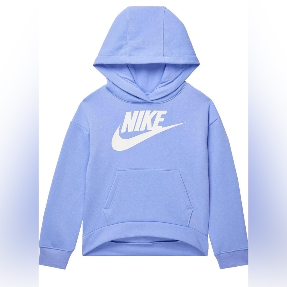 Nike Girl's Club Fleece Hi Low Pullover (Little Kids) Light Thistle